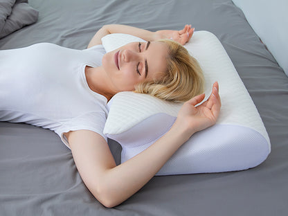 AlignRest memory foam pillow with breathable mesh