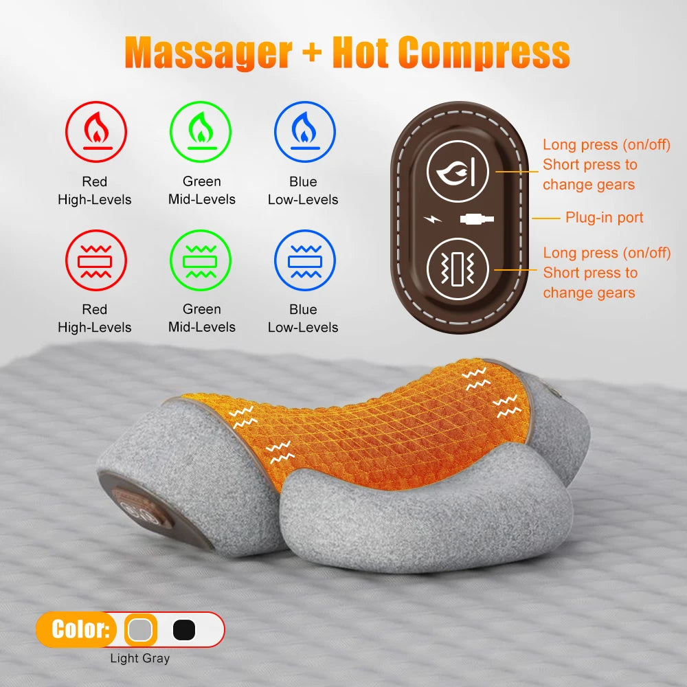 Neck Relief Pillow – Heat, Traction & Deep Massage