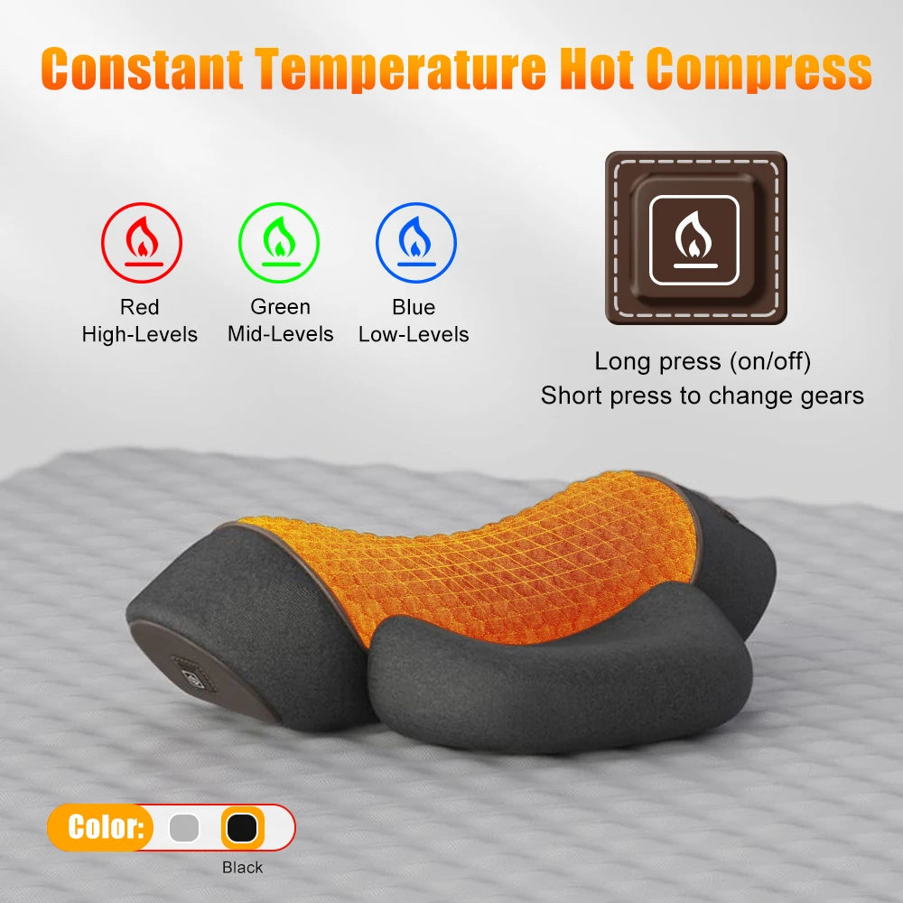 Neck Relief Pillow – Heat, Traction & Deep Massage