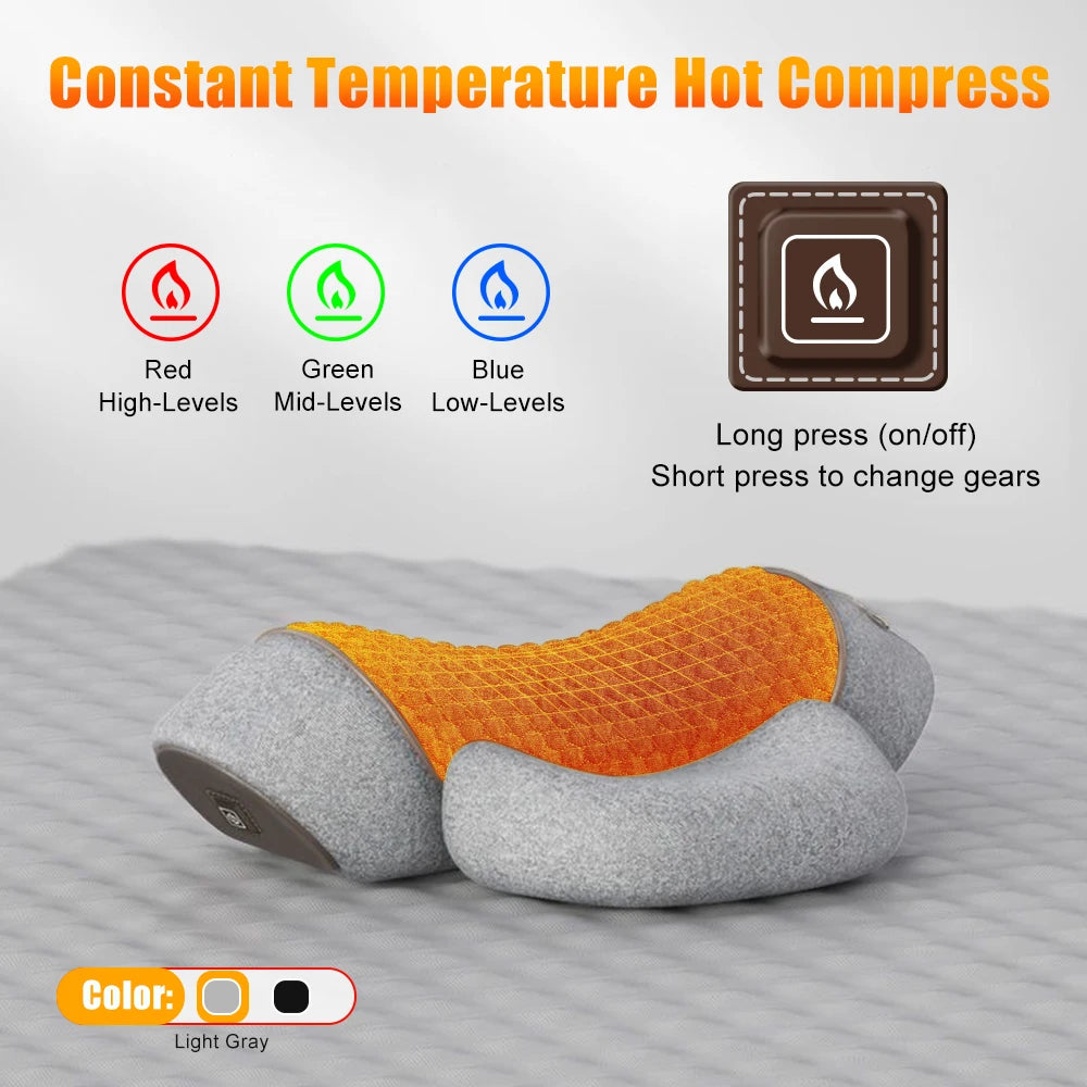 Neck Relief Pillow – Heat, Traction & Deep Massage